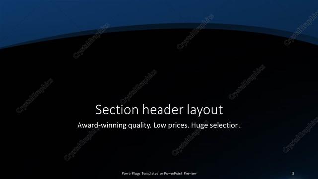 Section Header presentation slide layout