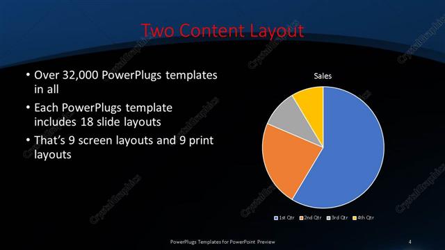Two Content presentation slide layout