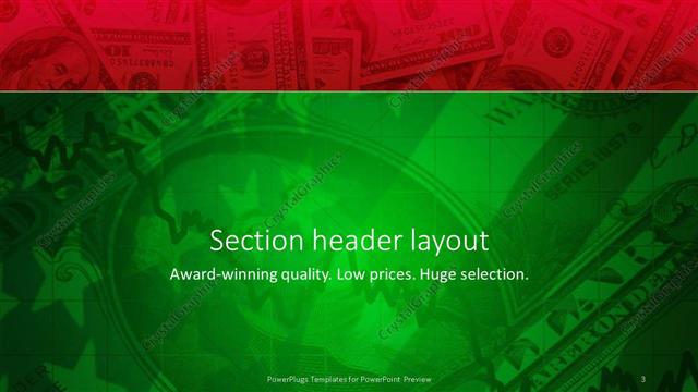 Section Header presentation slide layout