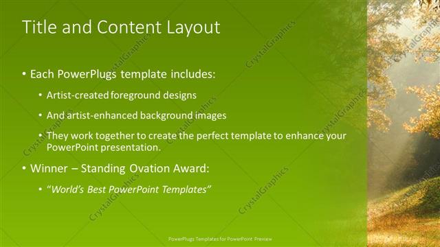 Title and Content presentation slide layout