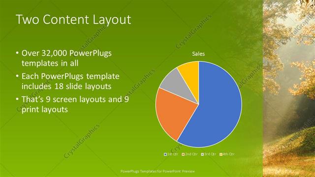 Two Content presentation slide layout
