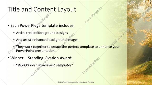Title and Content presentation slide layout
