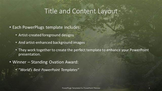 Title and Content presentation slide layout