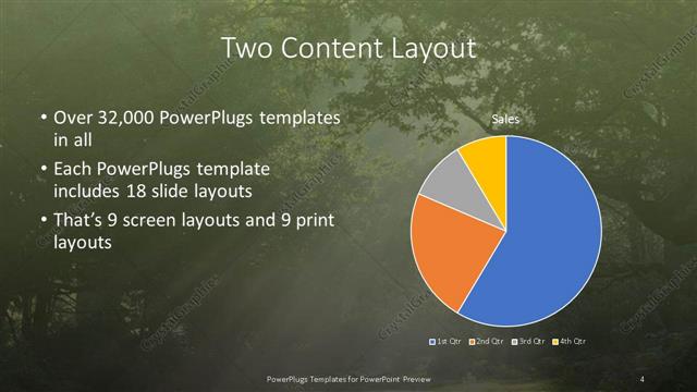 Two Content presentation slide layout