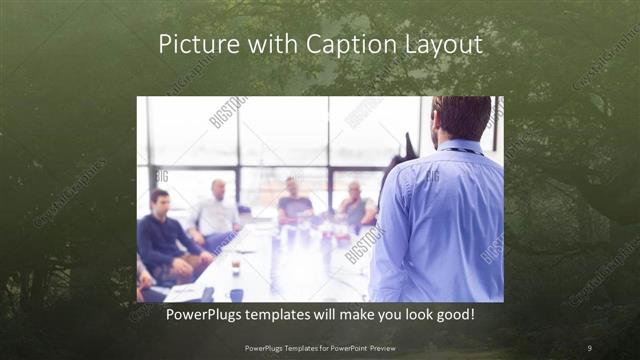 Picture with Caption presentation slide layout