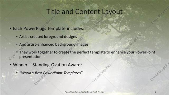 Title and Content presentation slide layout