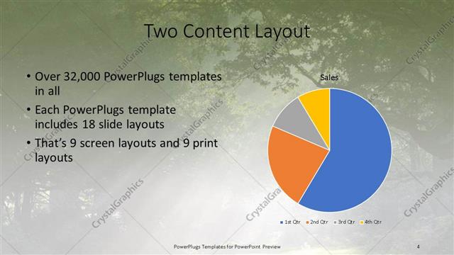 Two Content presentation slide layout