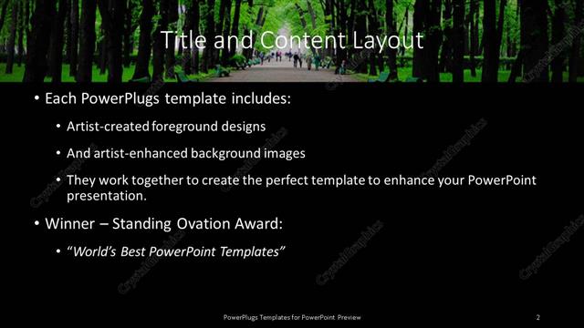 Title and Content presentation slide layout