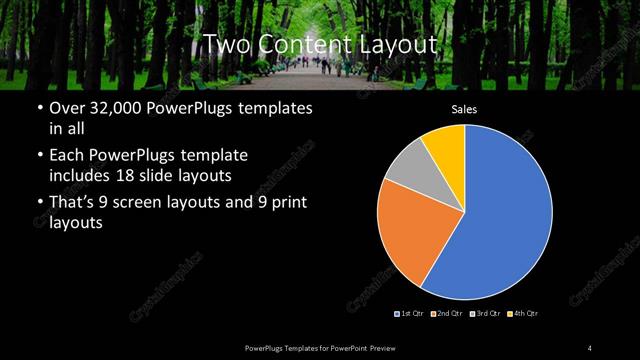 Two Content presentation slide layout