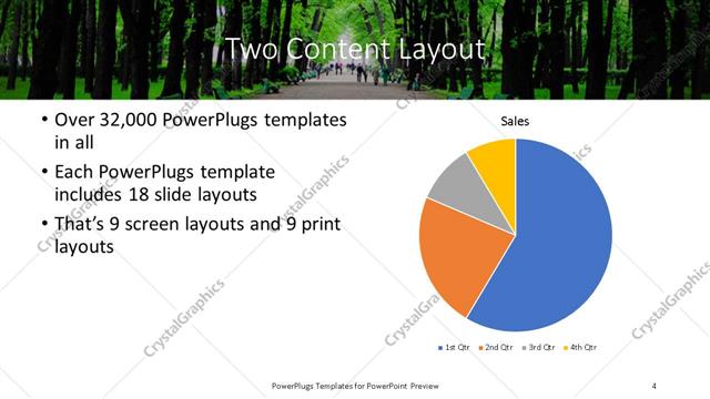 Two Content presentation slide layout