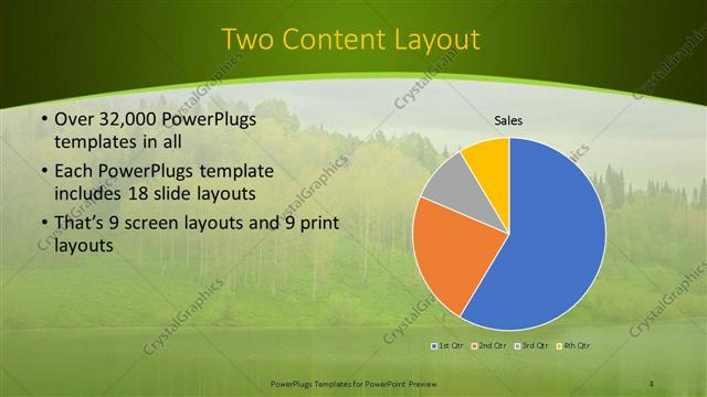 Two Content presentation slide layout