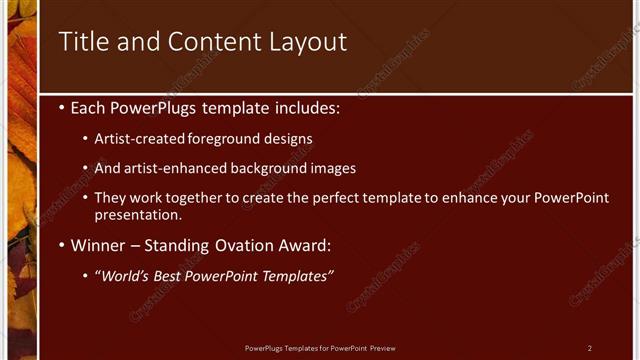 Title and Content presentation slide layout