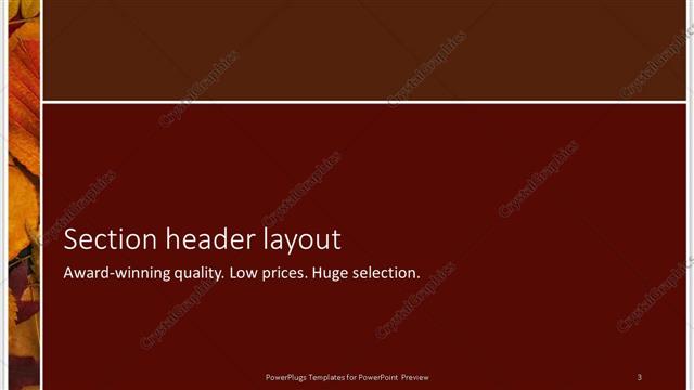 Section Header presentation slide layout