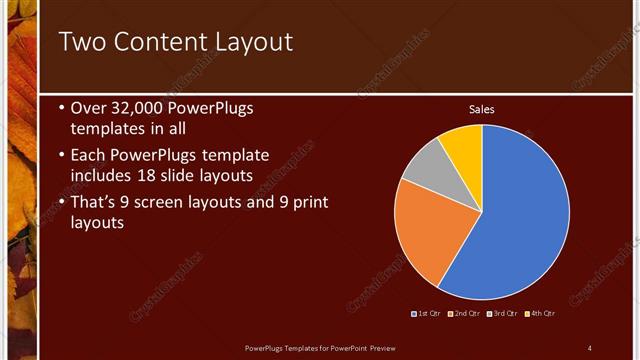 Two Content presentation slide layout
