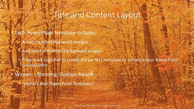 Title and Content presentation slide layout