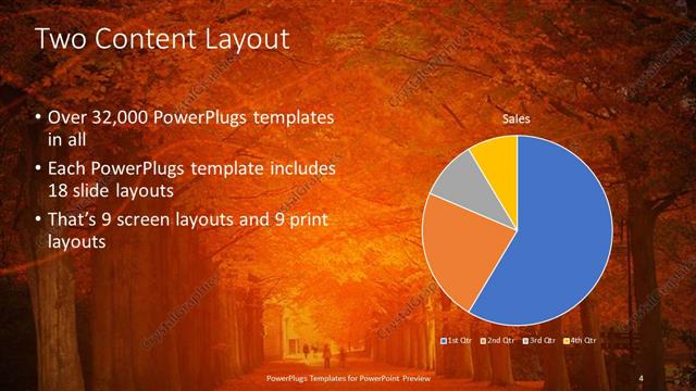 Two Content presentation slide layout