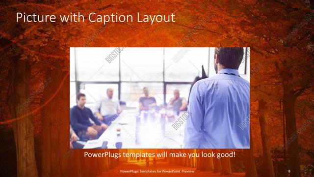 Picture with Caption presentation slide layout
