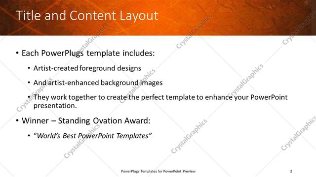 Title and Content presentation slide layout