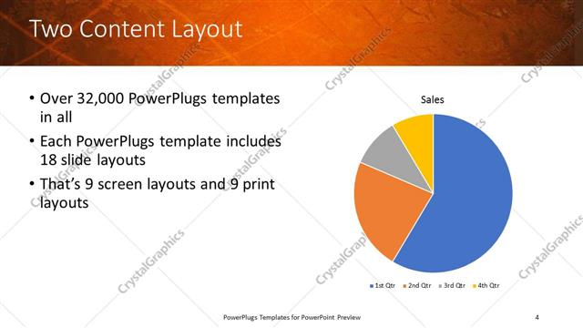 Two Content presentation slide layout