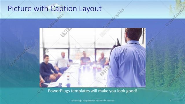Picture with Caption presentation slide layout