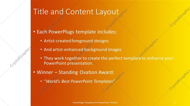 Title and Content presentation slide layout