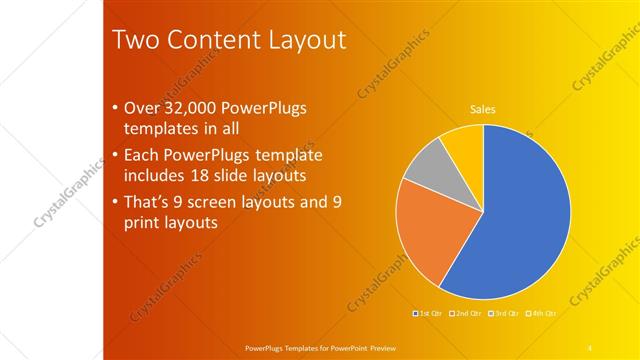 Two Content presentation slide layout