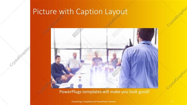 Picture with Caption presentation slide layout