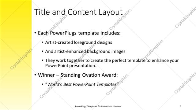 Title and Content presentation slide layout