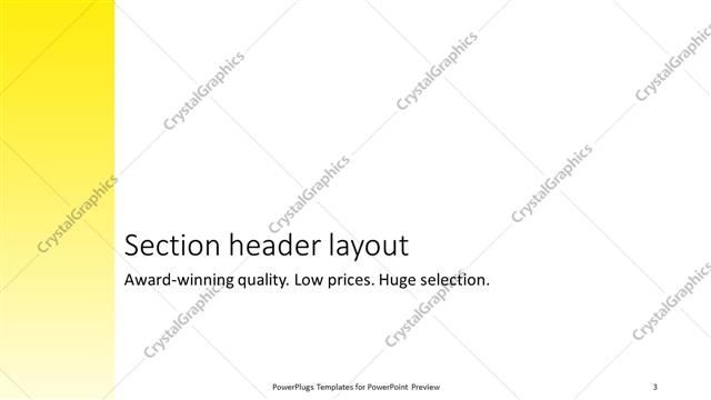 Section Header presentation slide layout