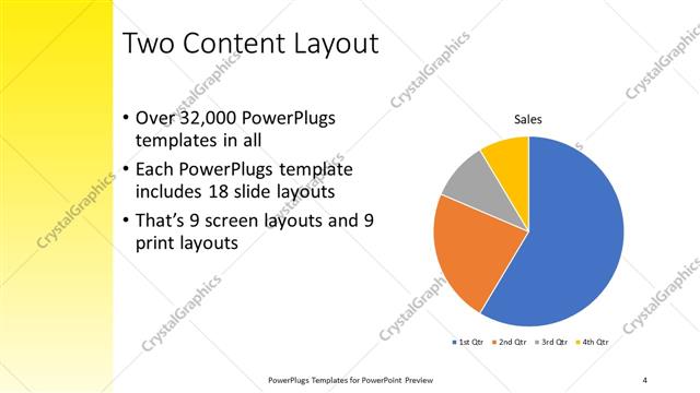 Two Content presentation slide layout