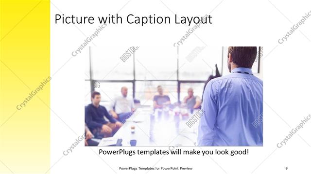 Picture with Caption presentation slide layout