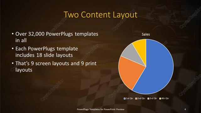 Two Content presentation slide layout