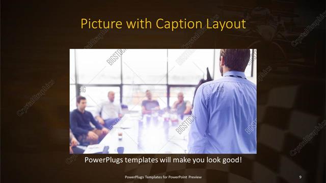 Picture with Caption presentation slide layout