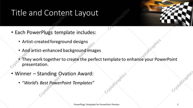 Title and Content presentation slide layout