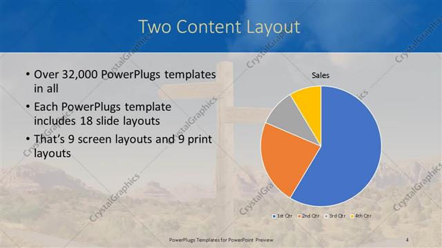 Two Content presentation slide layout