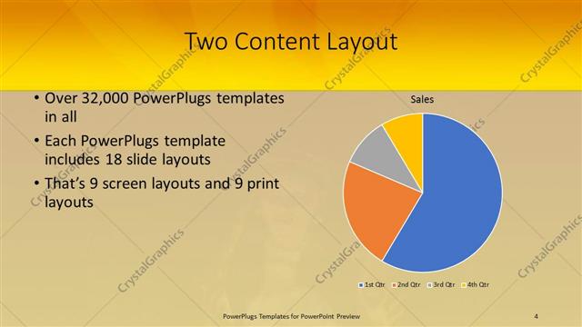 Two Content presentation slide layout