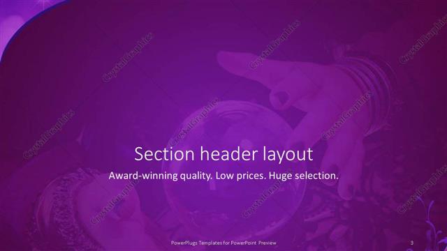 Section Header presentation slide layout