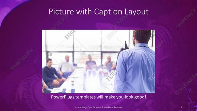 Picture with Caption presentation slide layout