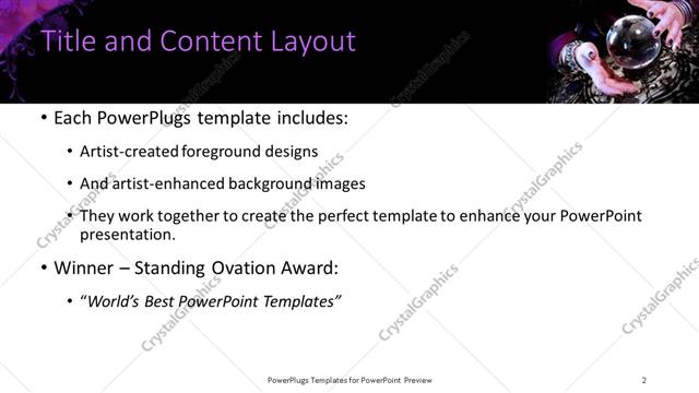 Title and Content presentation slide layout