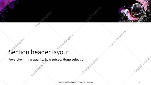 Section Header presentation slide layout