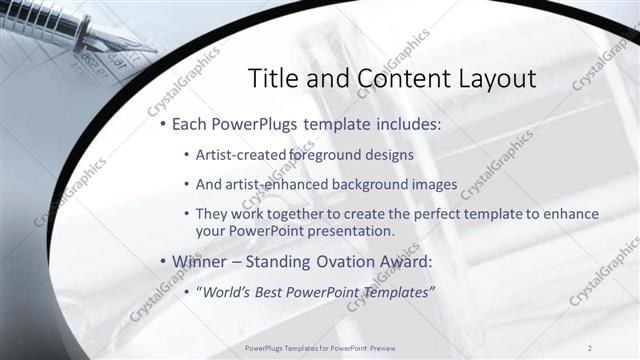 Title and Content presentation slide layout