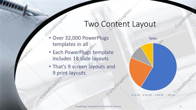 Two Content presentation slide layout