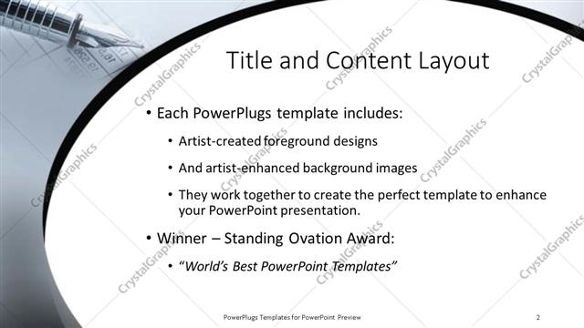 Title and Content presentation slide layout