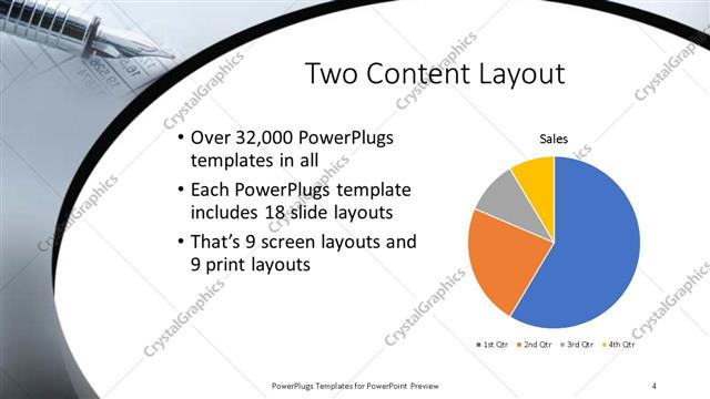 Two Content presentation slide layout
