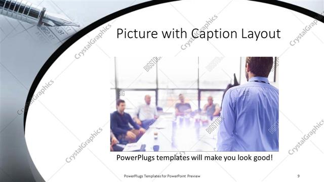 Picture with Caption presentation slide layout