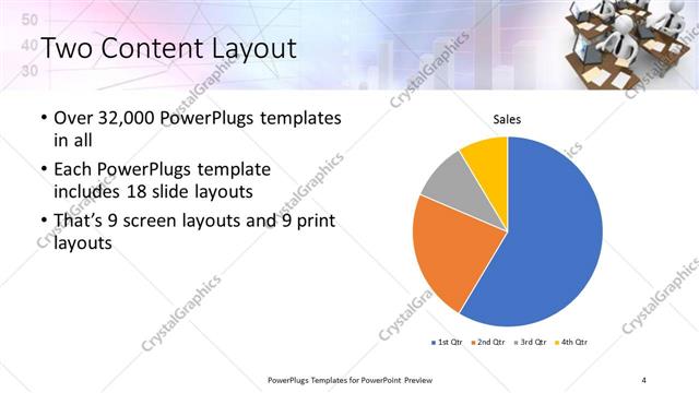 Two Content presentation slide layout