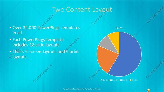 Two Content presentation slide layout