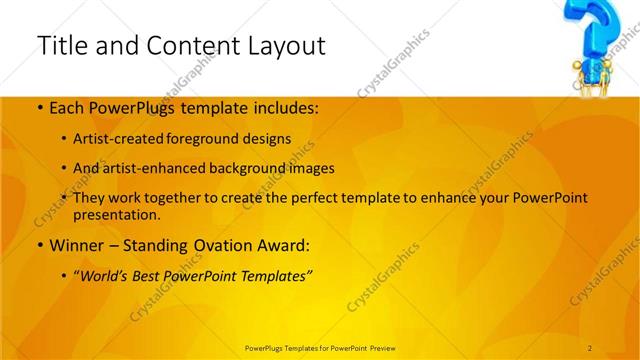 Title and Content presentation slide layout