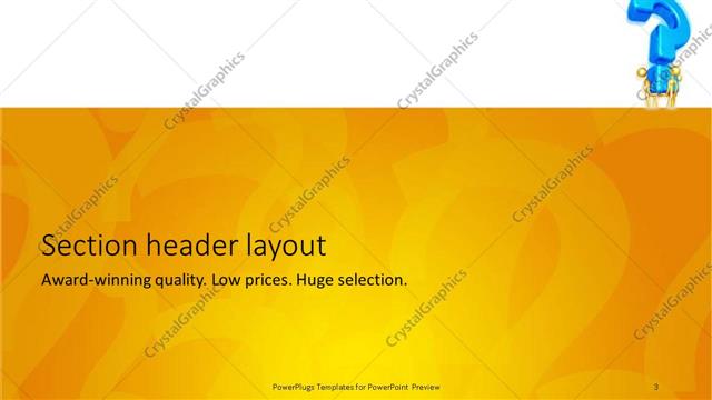 Section Header presentation slide layout