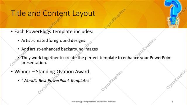 Title and Content presentation slide layout